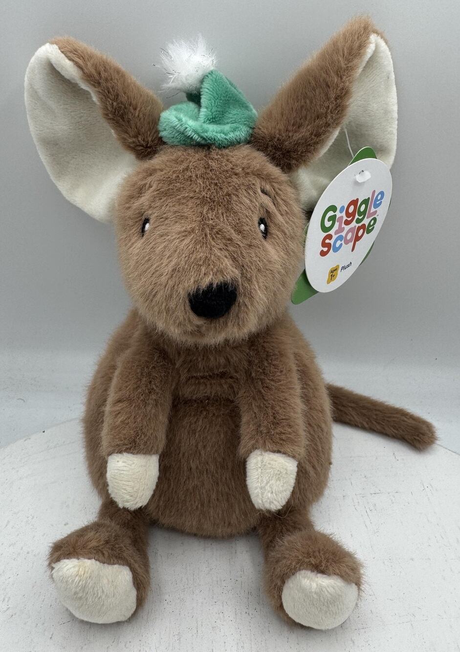 Giggle Scape Brown Christmas Mouse Plush Small Stuffed Animal Toy Soft Cute